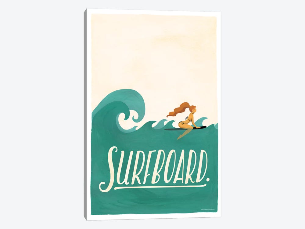 Surfboard by Nour Tohmé 1-piece Art Print