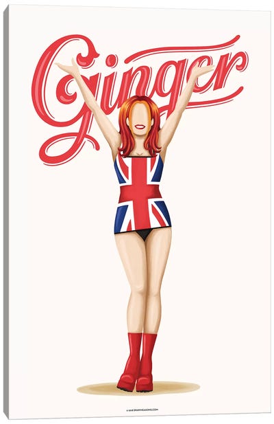 Ginger Canvas Art Print - Spice Girls