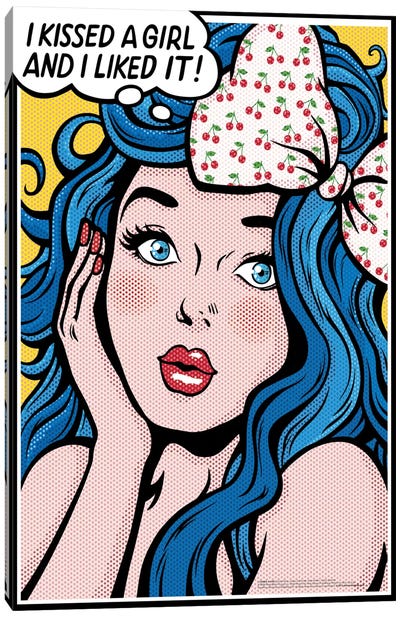 I Kissed A Girl Canvas Art Print - Katy Perry