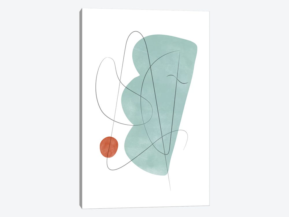 Abstract Composition With Lines X by Nouveau Prints 1-piece Canvas Artwork