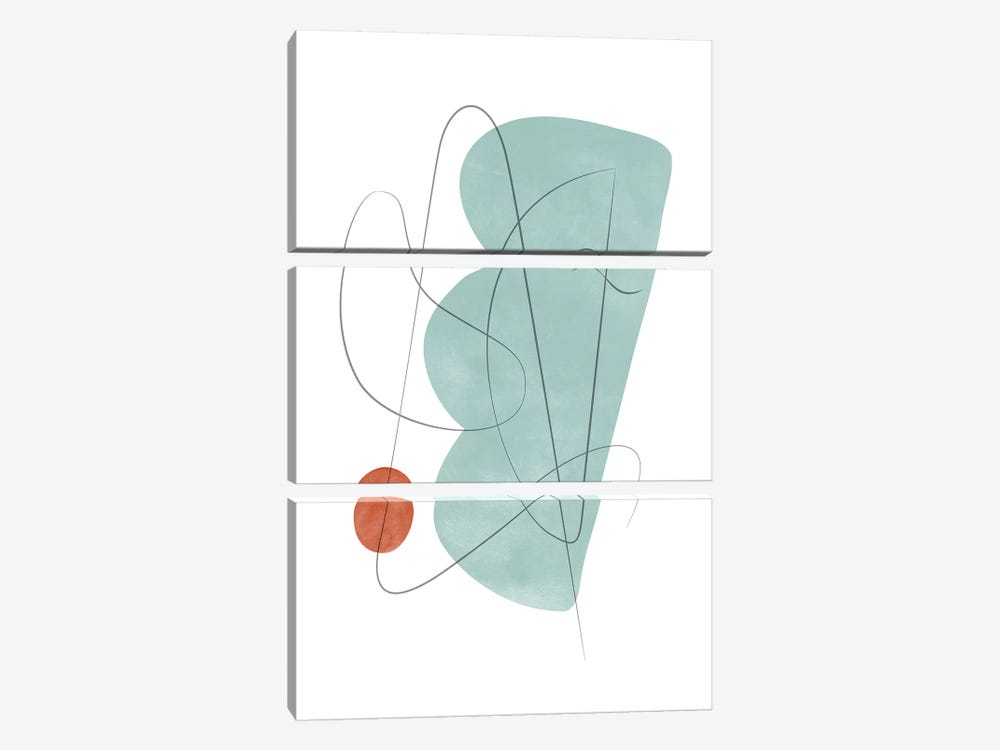 Abstract Composition With Lines X by Nouveau Prints 3-piece Canvas Artwork
