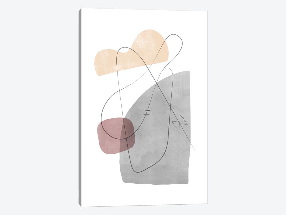 Abstract Composition With Lines XII by Nouveau Prints 1-piece Canvas Art Print