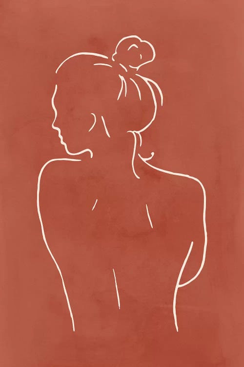 Female Body Sketch - Terracotta