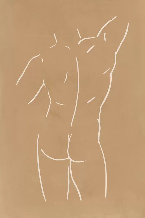 Male Body Sketch - Sand