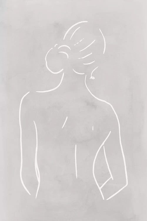 Female Body Sketch - Light Gray