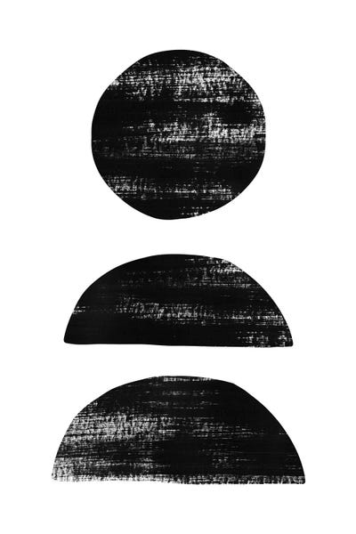 Black & White Minimalist Décor: Abstraction II Black by Nouveau Prints