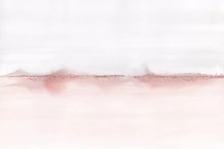 Watercolor Landscape VI - Blush Pink And Gray