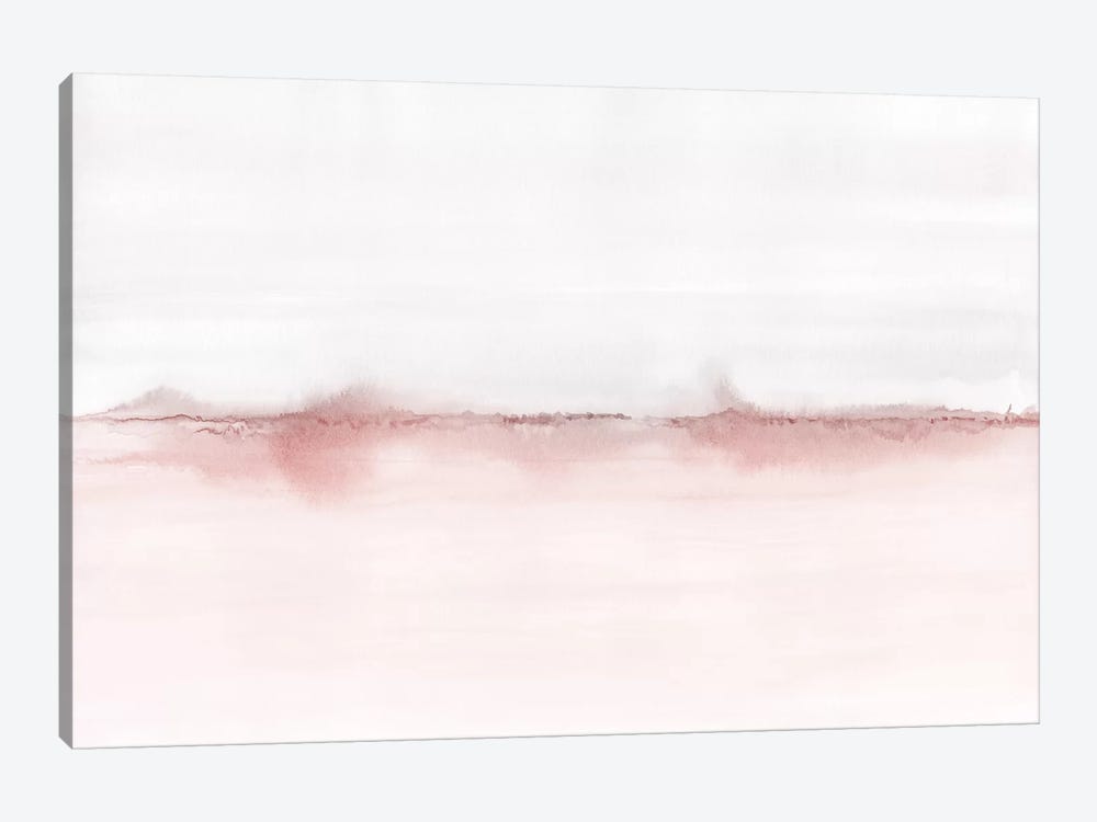 Watercolor Landscape VI - Blush Pink And Gray by Nouveau Prints 1-piece Canvas Artwork