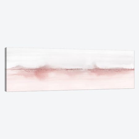 Watercolor Landscape VI - Blush Pink And Gray - Panoramic Canvas Print #NUV131} by Nouveau Prints Canvas Art