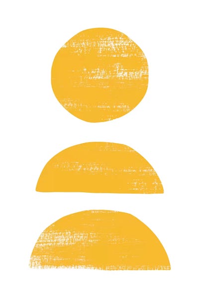 Zen Bedroom: Abstraction II Yellow by Nouveau Prints