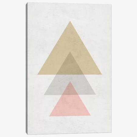 Triangles - Gray Background Canvas Print #NUV142} by Nouveau Prints Canvas Print