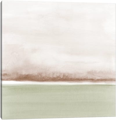 Watercolor Landscape X - Square Canvas Art Print - Organic Modern