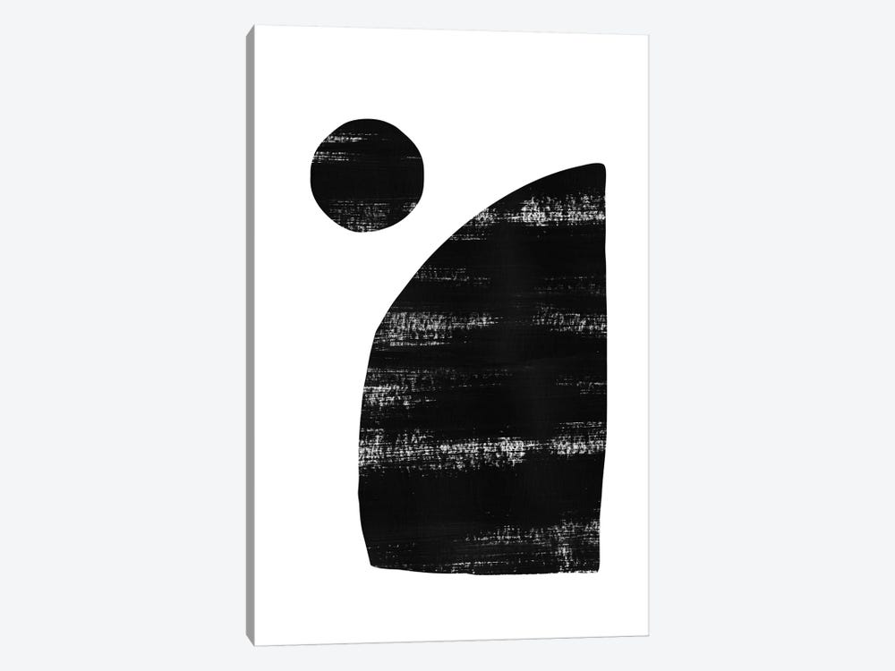 Abstraction III Black by Nouveau Prints 1-piece Canvas Wall Art