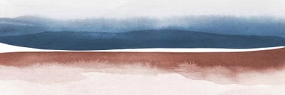 Watercolor Landscape XI - Panoramic by Nouveau Prints canvas print
