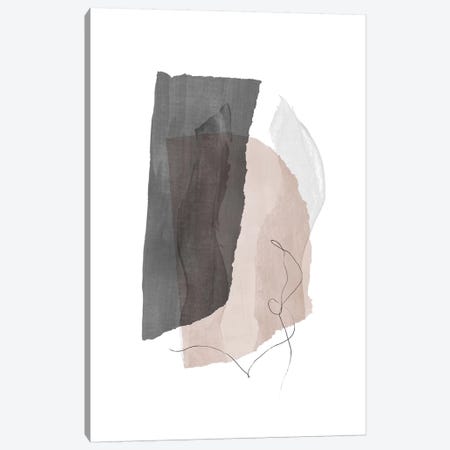 Fragment III - Gray Canvas Print #NUV169} by Nouveau Prints Canvas Print