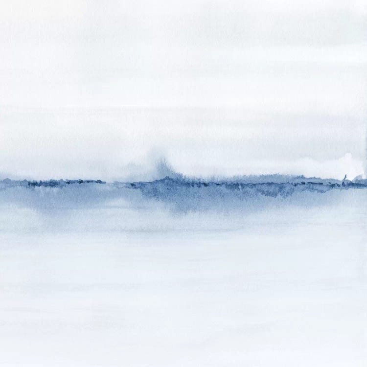 Watercolor Landscape V - Shades Of Blue - Square