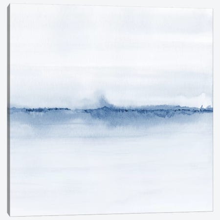Watercolor Landscape V - Shades Of Blue - Square Canvas Print #NUV175} by Nouveau Prints Canvas Print