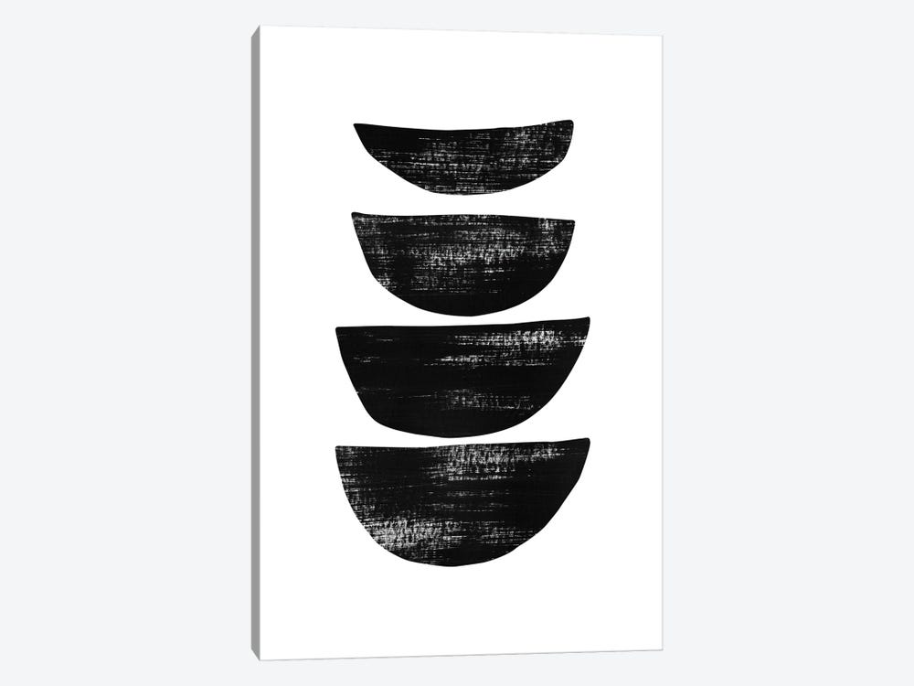 Abstraction IV Black 1-piece Canvas Wall Art