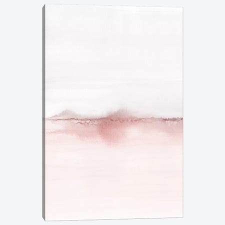 Watercolor Landscape VI - Blush Pink And Gray 1/2 Canvas Print #NUV180} by Nouveau Prints Canvas Art Print