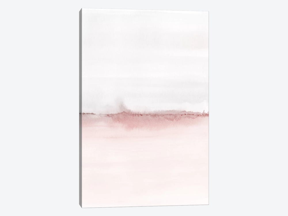 Watercolor Landscape VI - Blush Pink And Gray 2/2 by Nouveau Prints 1-piece Canvas Artwork