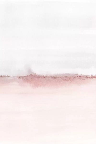 Abstract Bathroom: Watercolor Landscape VI - Blush Pink And Gray 2/2 by Nouveau Prints