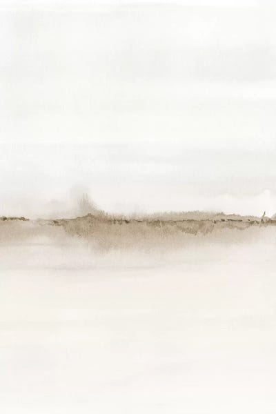 Linear Abstract: Watercolor Landscape VII - Shades Of Sepia 2/2 by Nouveau Prints