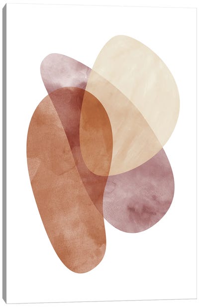 Abstraction In Warm Colors I Canvas Art Print - Adobe Abstracts