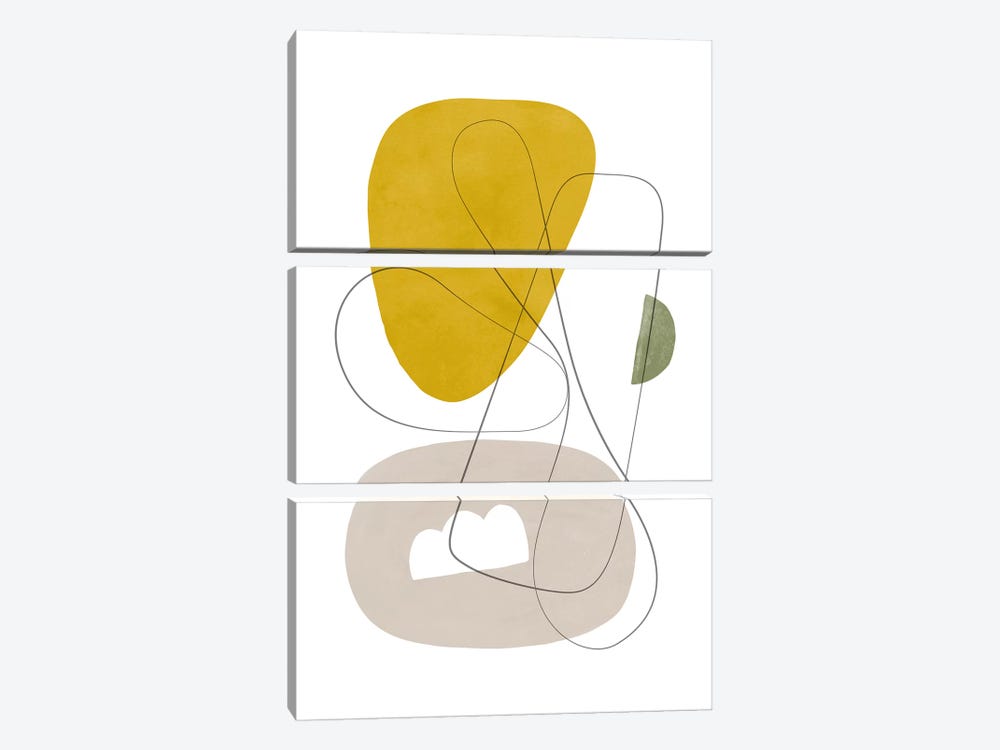 Abstract Composition With Lines I by Nouveau Prints 3-piece Canvas Wall Art