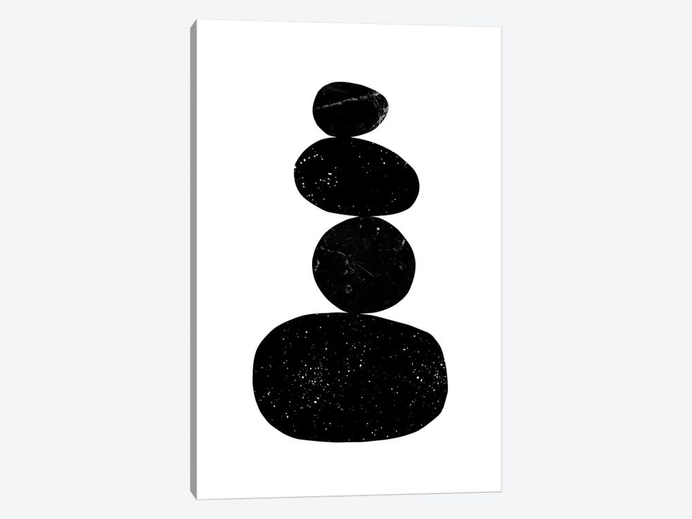 Black Pebbles I by Nouveau Prints 1-piece Canvas Artwork