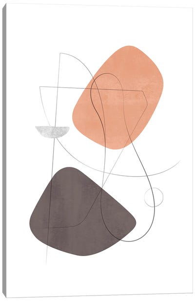 Abstract Composition With Lines Xvi Canvas Art Print - Adobe Abstracts