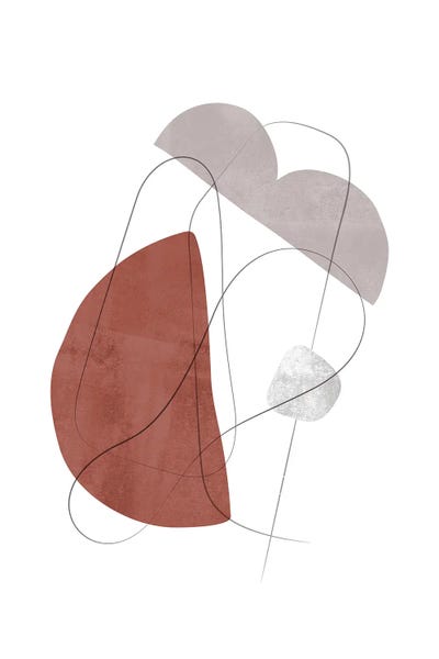 Minimalist Rooms: Abstract Composition With Lines XVI by Nouveau Prints