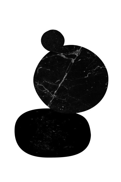 Black Pebbles II by Nouveau Prints wall art