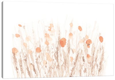 Poppies Landscape Canvas Art Print - Minimalist Flowers