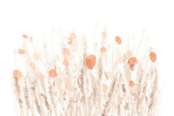 Minimalist Flowers: Poppies Landscape by Nouveau Prints