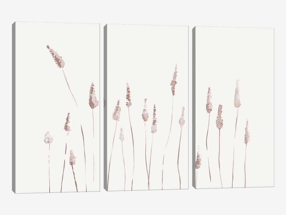 Watercolor Reeds - Landscape by Nouveau Prints 3-piece Canvas Artwork