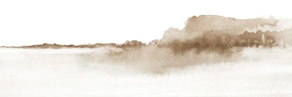 Large Art for Bathroom - Canvas Prints: Watercolor Landscape XVI - Panoramic by Nouveau Prints