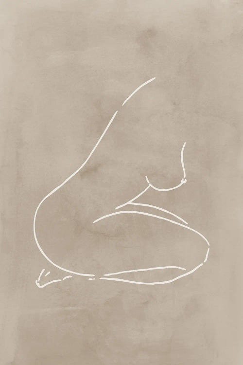 Female Body Sketch - Sepia