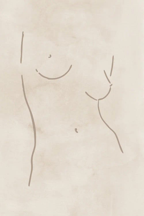 Female Body Sketch - Beige