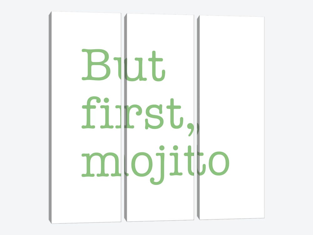 But First, Mojito - Square by Nouveau Prints 3-piece Canvas Wall Art