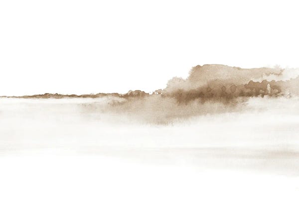 Zen Bedroom: Watercolor Landscape XVI Sepia by Nouveau Prints