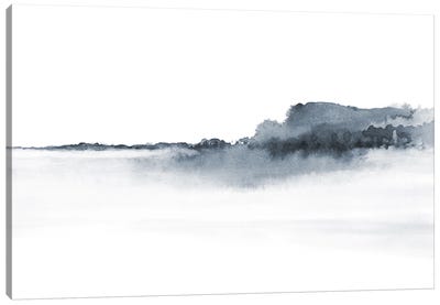 Watercolor Landscape XVII Gray Canvas Art Print - Zen Décor