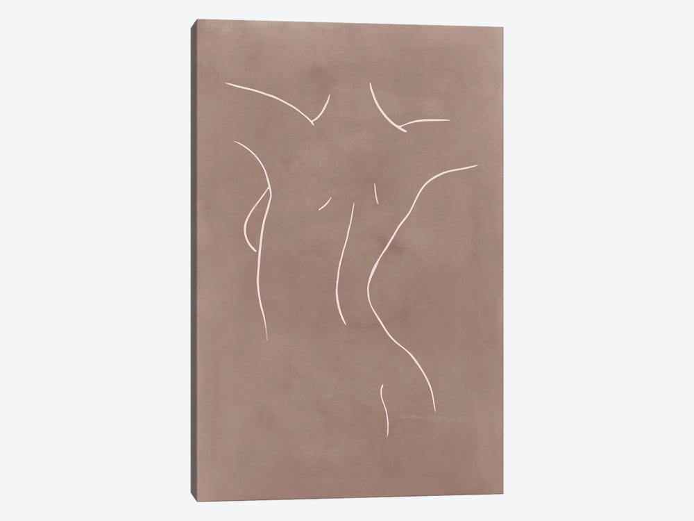 Female Body Sketch - Clay by Nouveau Prints 1-piece Art Print