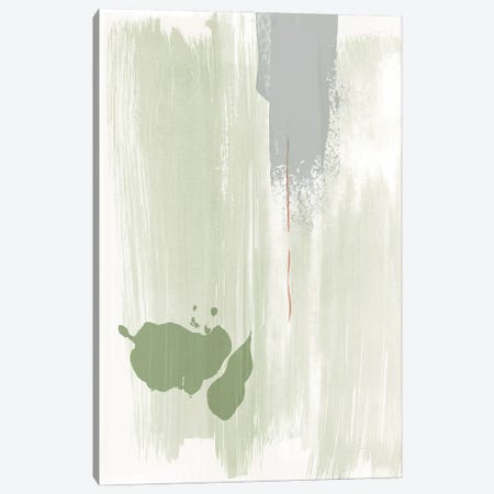 Olive green abstract painting Canvas Print #NUV255} by Nouveau Prints Canvas Art