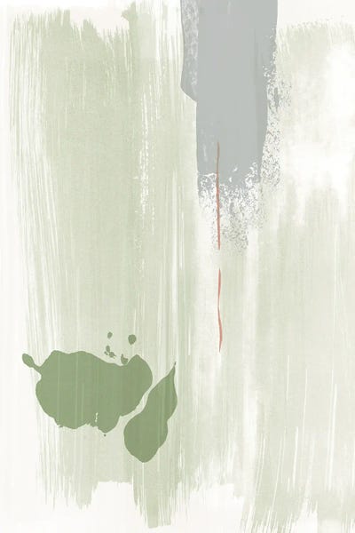 Dreamy Abstracts: Olive green abstract painting by Nouveau Prints