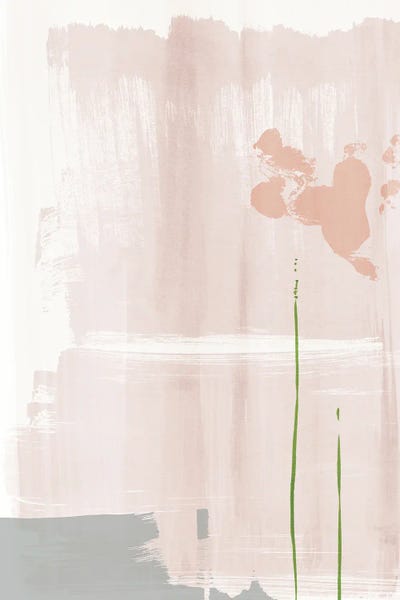 Soft pink abstract painting by Nouveau Prints canvas print