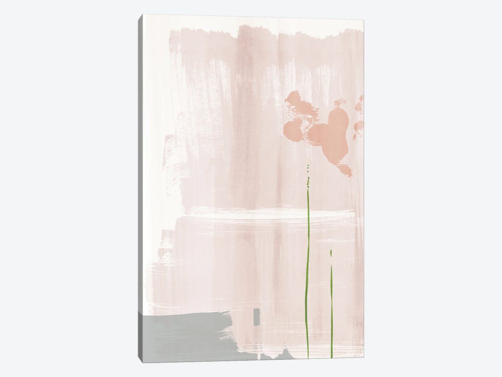 Soft pink abstract painting by Nouveau Prints 1-piece Canvas Artwork