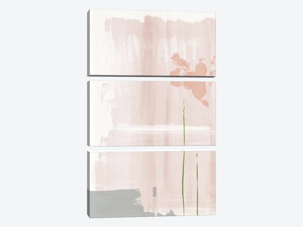 Soft pink abstract painting by Nouveau Prints 3-piece Canvas Wall Art