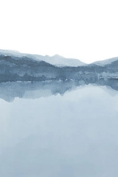 Watercolor Landscape III Shades Of Blue - 1/2