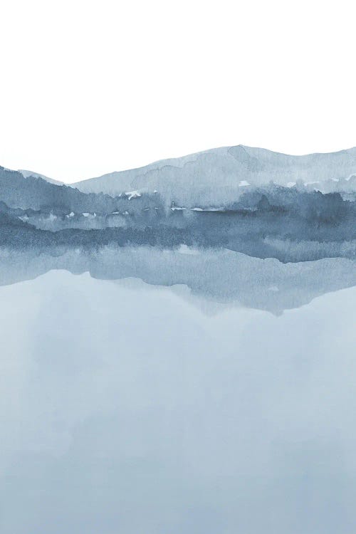 Watercolor Landscape III Shades Of Blue - 2/2