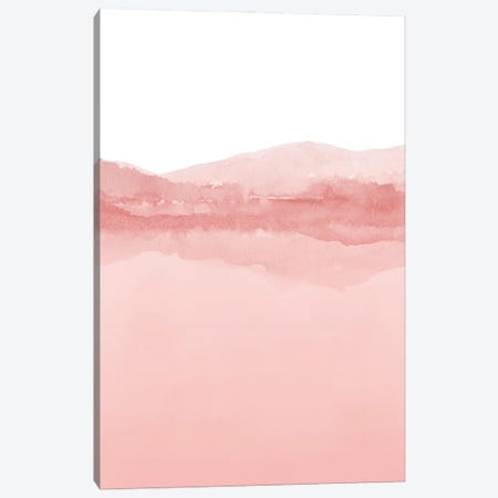 Watercolor Landscape III Shades Of Pink - 2/2 Canvas Print #NUV268} by Nouveau Prints Canvas Artwork